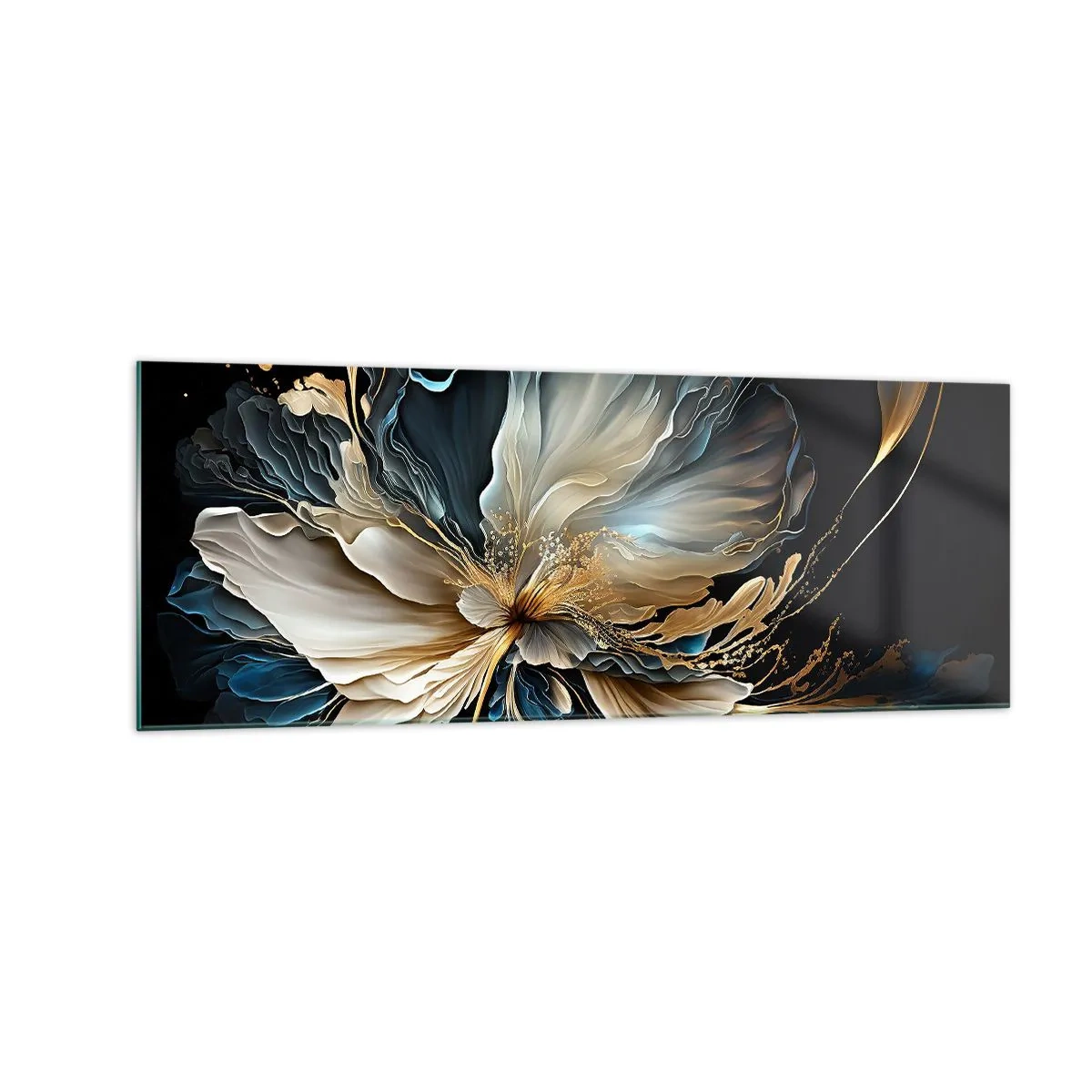 Glastavla - Bild på glas - Sagolik ormbunksblomma - 140x50 cm