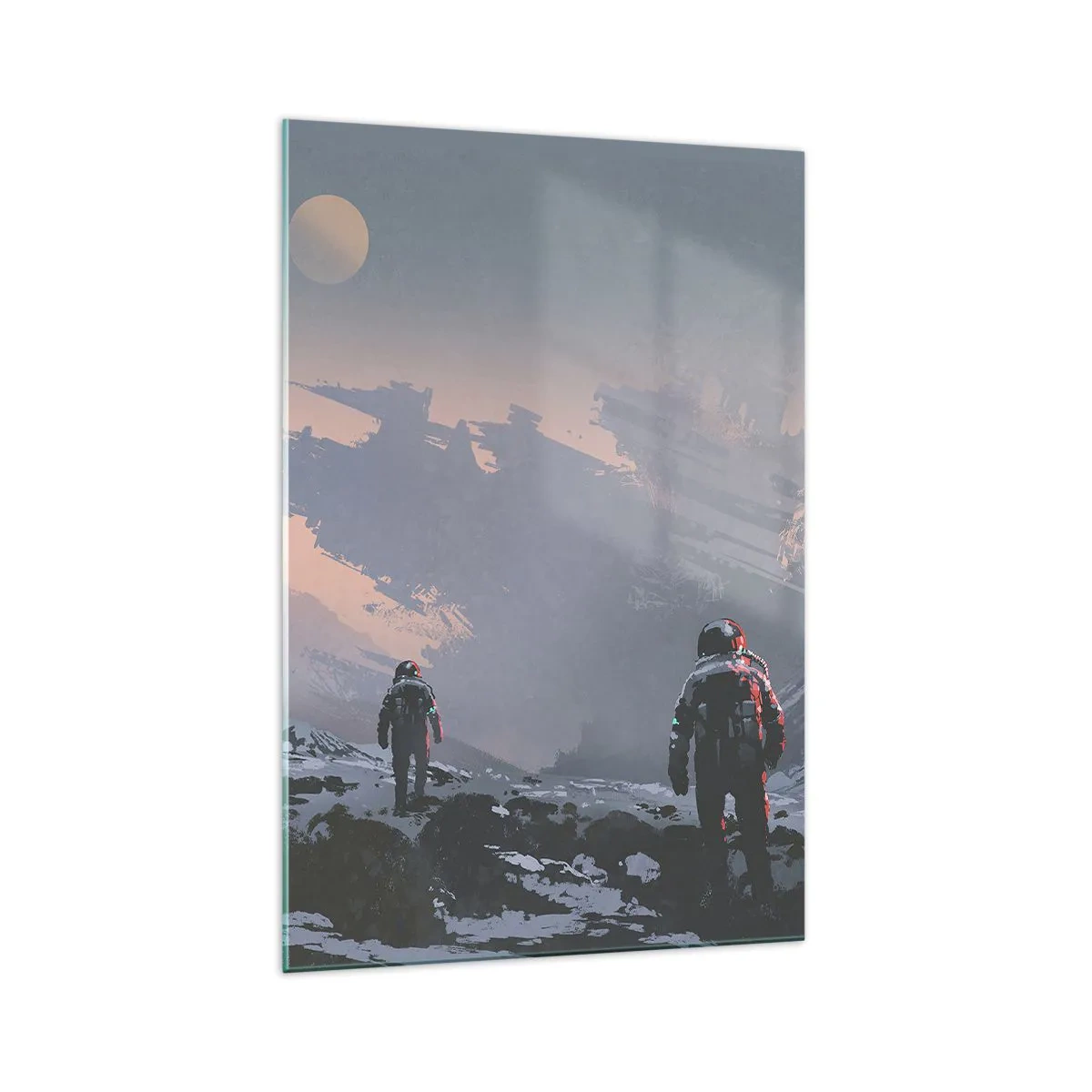 Glastavla - Bild på glas - Under en okänd stjärna - 70x100 cm