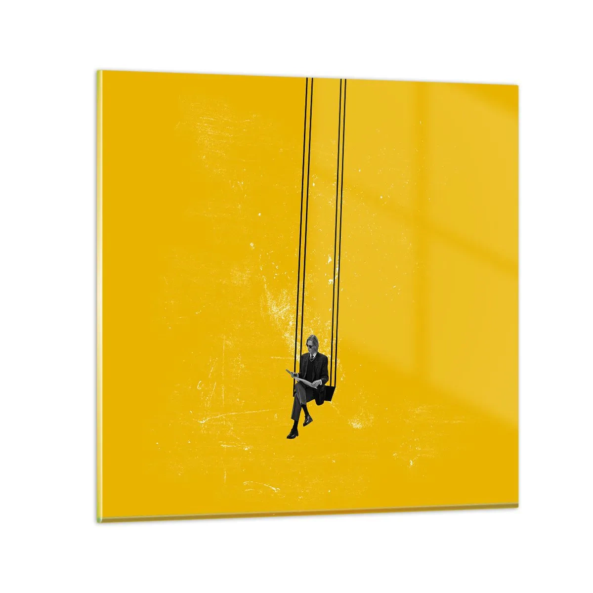 Glastavla - Bild på glas - En dag som alla andra - 70x70 cm