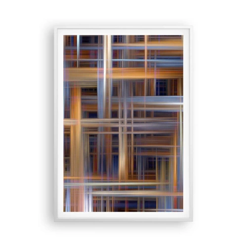 Affisch i vit ram - Vävd av ljus - 70x100 cm