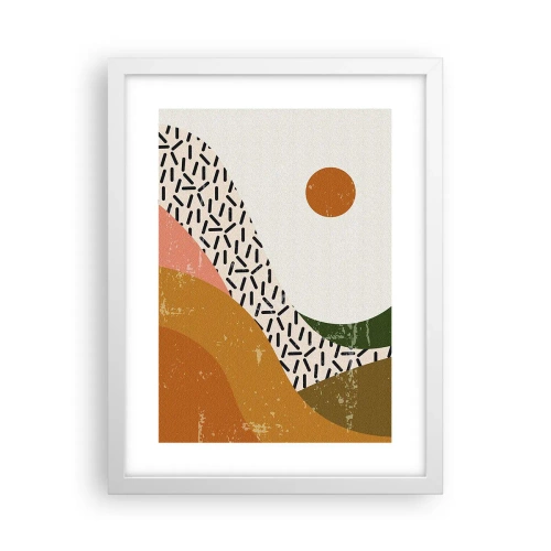 Affisch i vit ram - Solig abstraktion - 30x40 cm