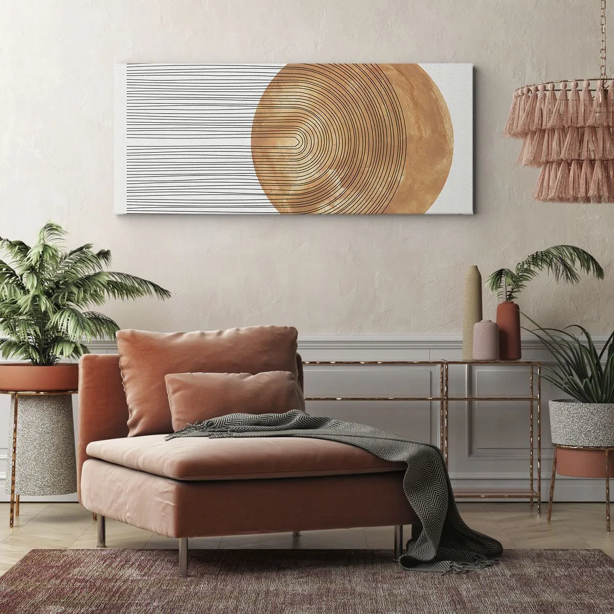 Canvastavla - Bild på duk - En solig komposition - 100x40 cm