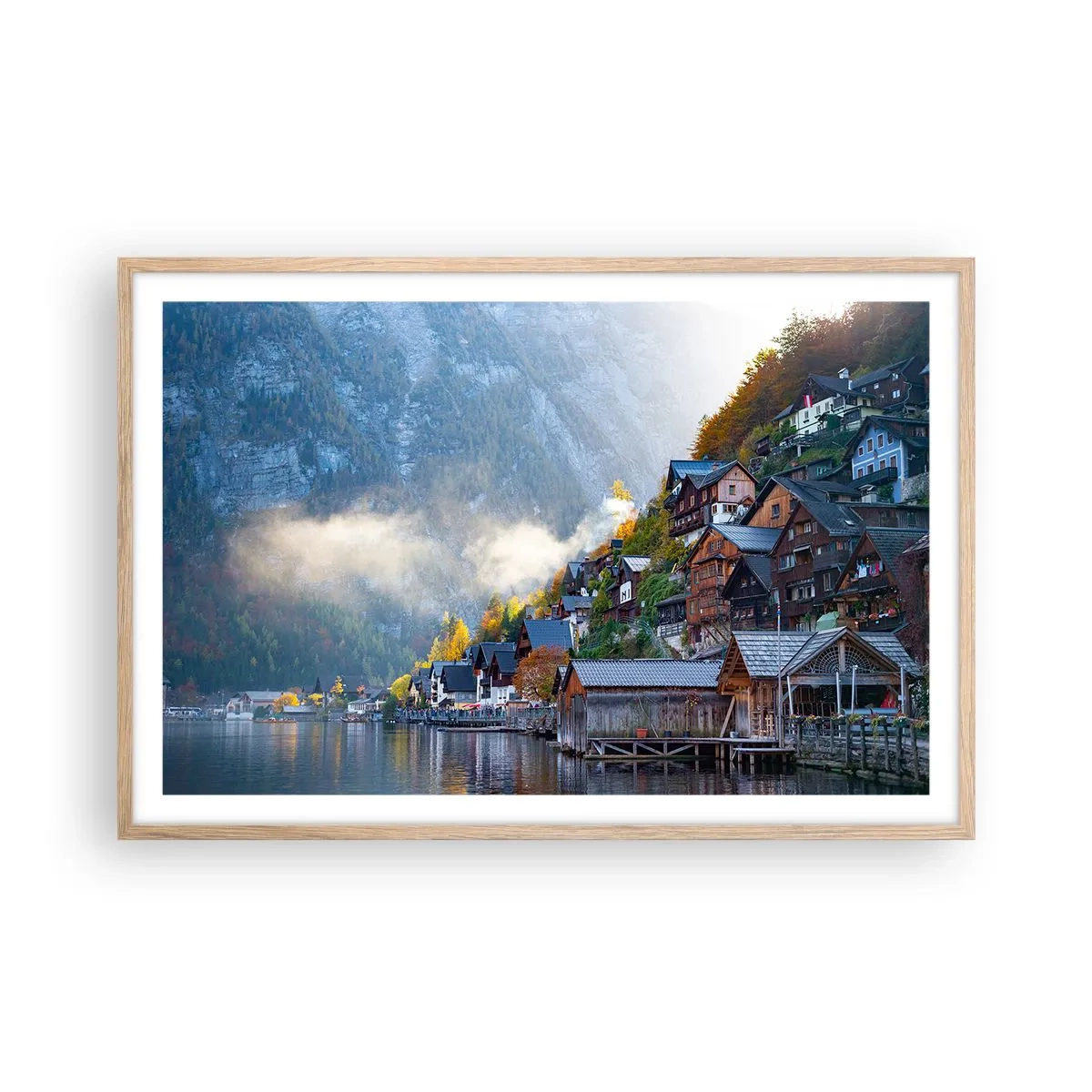 Affisch i ram av ljusek - Alpina klimat - 91x61 cm
