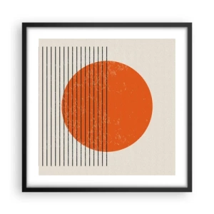 Affisch i svart ram - Alltid solen - 50x50 cm