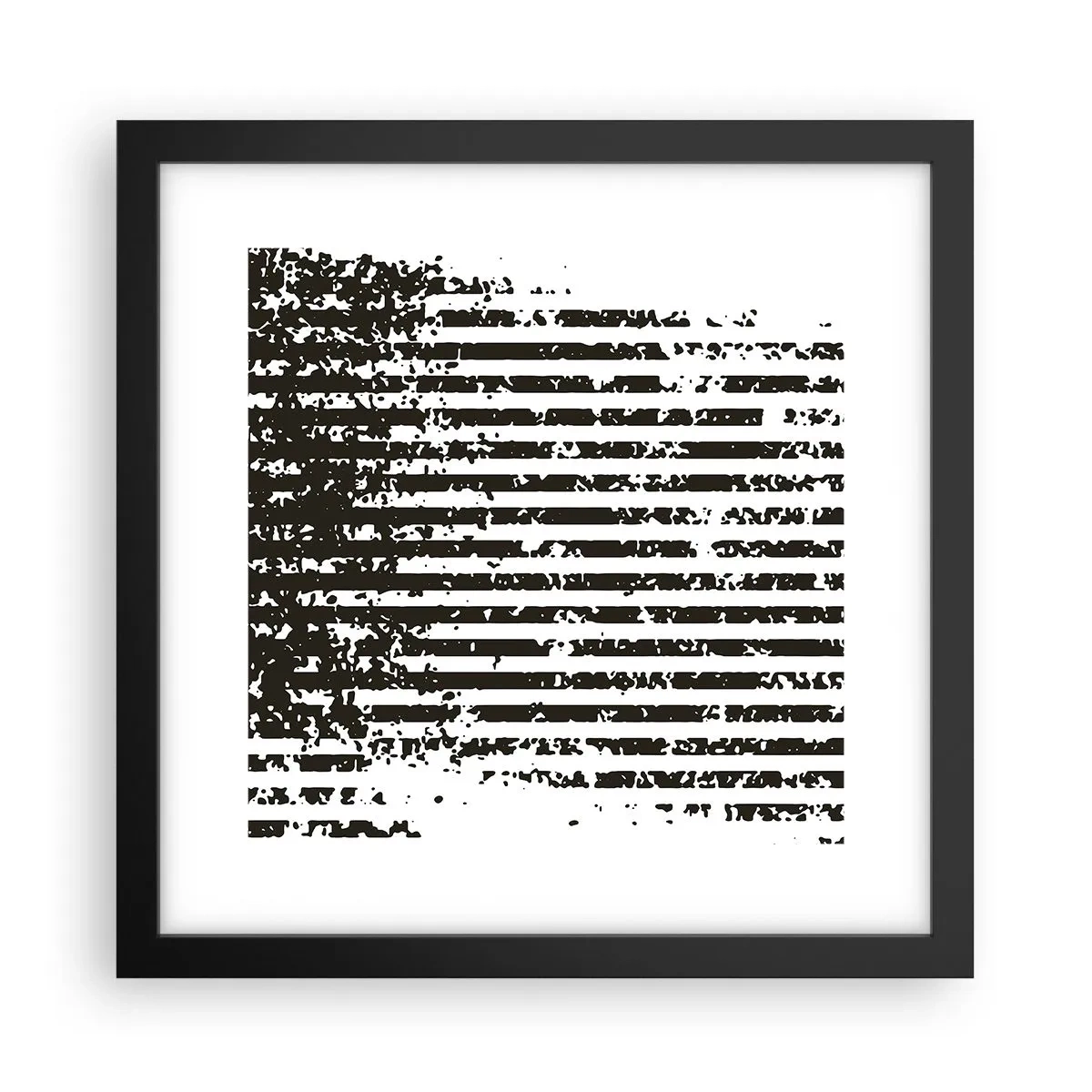 Affisch i svart ram - Rytm och brus - 30x30 cm
