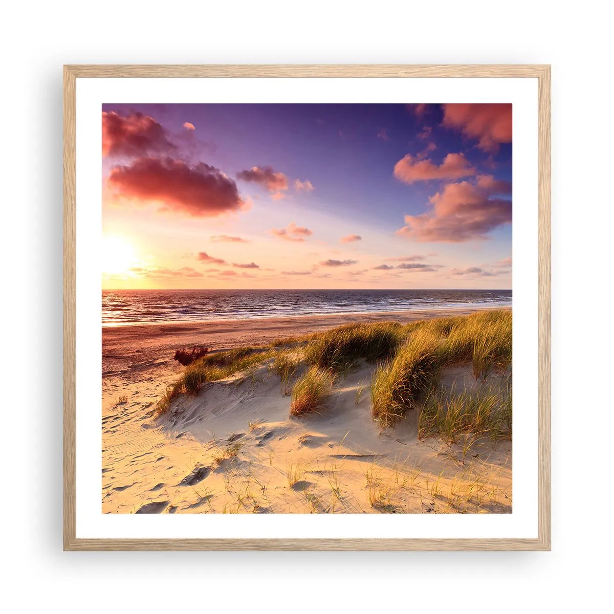 Affisch i ram av ljusek - Luften luktar sommar - 60x60 cm