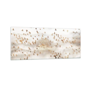 Glastavla - Bild på glas - Det är dags... - 100x40 cm