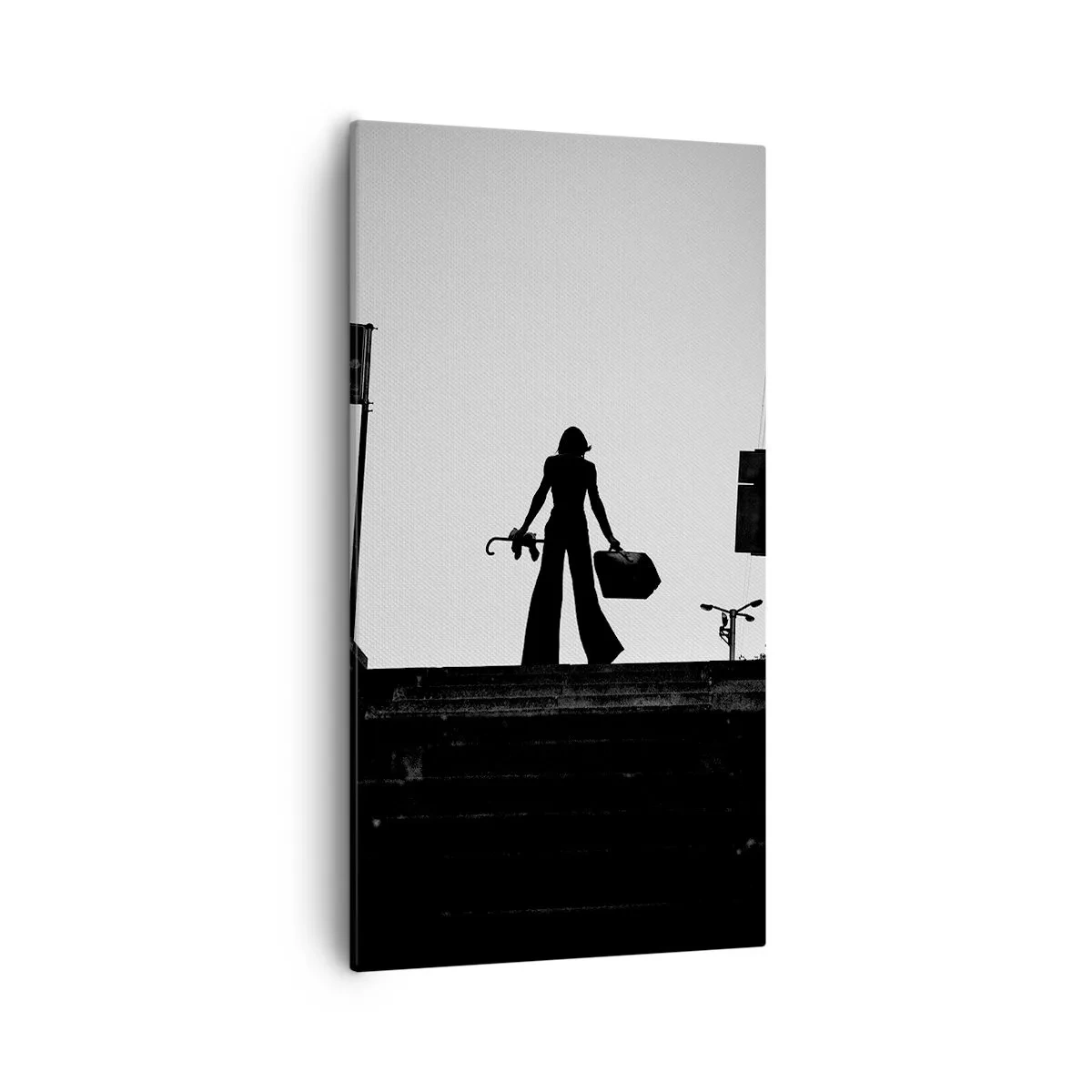 Canvastavla - Bild på duk - Stadsvandring - 55x100 cm