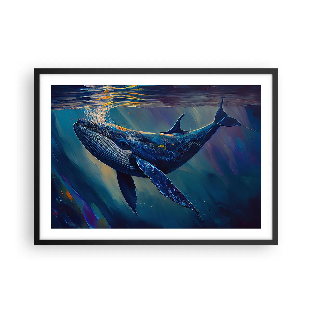 Affisch i svart ram - Välkommen till min värld - 70x50 cm