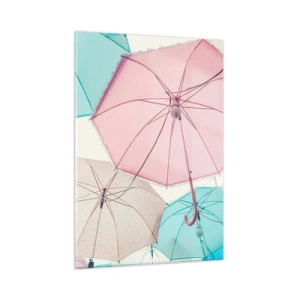 Glastavla - Bild på glas - Ibland sol, ibland regn - 50x70 cm