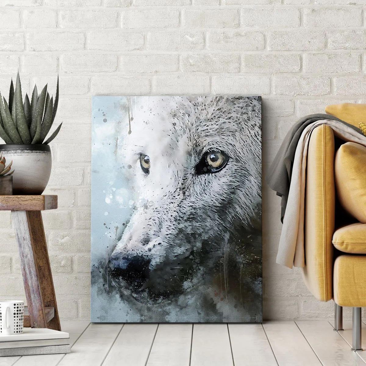 Canvastavla - Bild på duk - Lär känna vargsjälen - 50x70 cm
