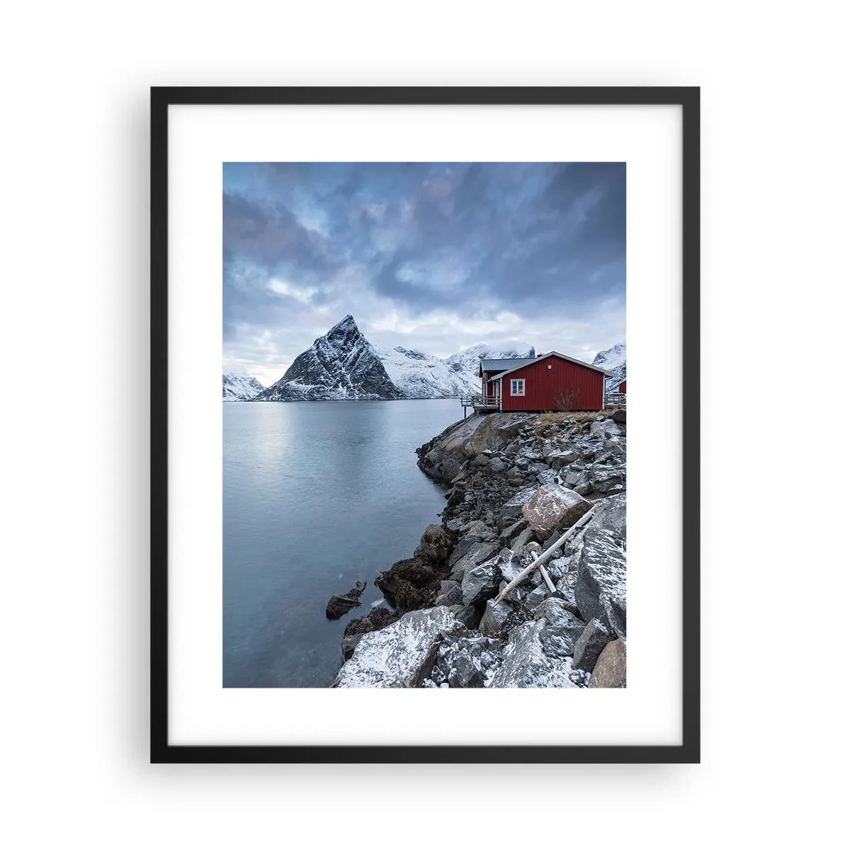 Affisch i svart ram - Skandinavisk tillflyktsort - 40x50 cm