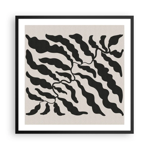 Affisch i svart ram - Kvadratens natur - 60x60 cm