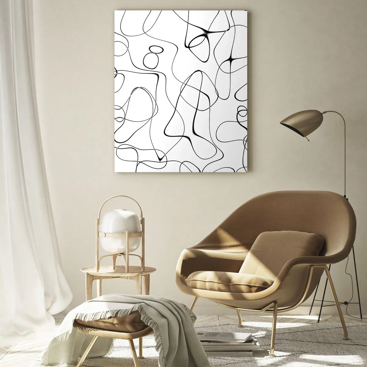 Glastavla - Bild på glas - Livets stigar, ödets tur - 50x70 cm