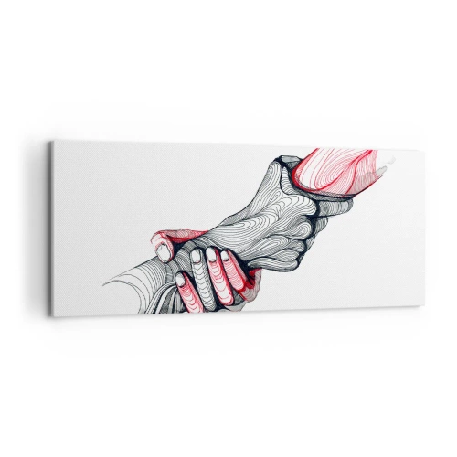 Canvastavla - Bild på duk - Du är i goda händer - 120x50 cm