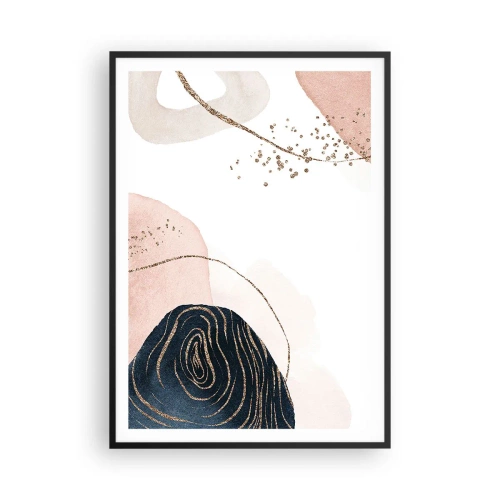Affisch i svart ram - Allt flyter - 70x100 cm