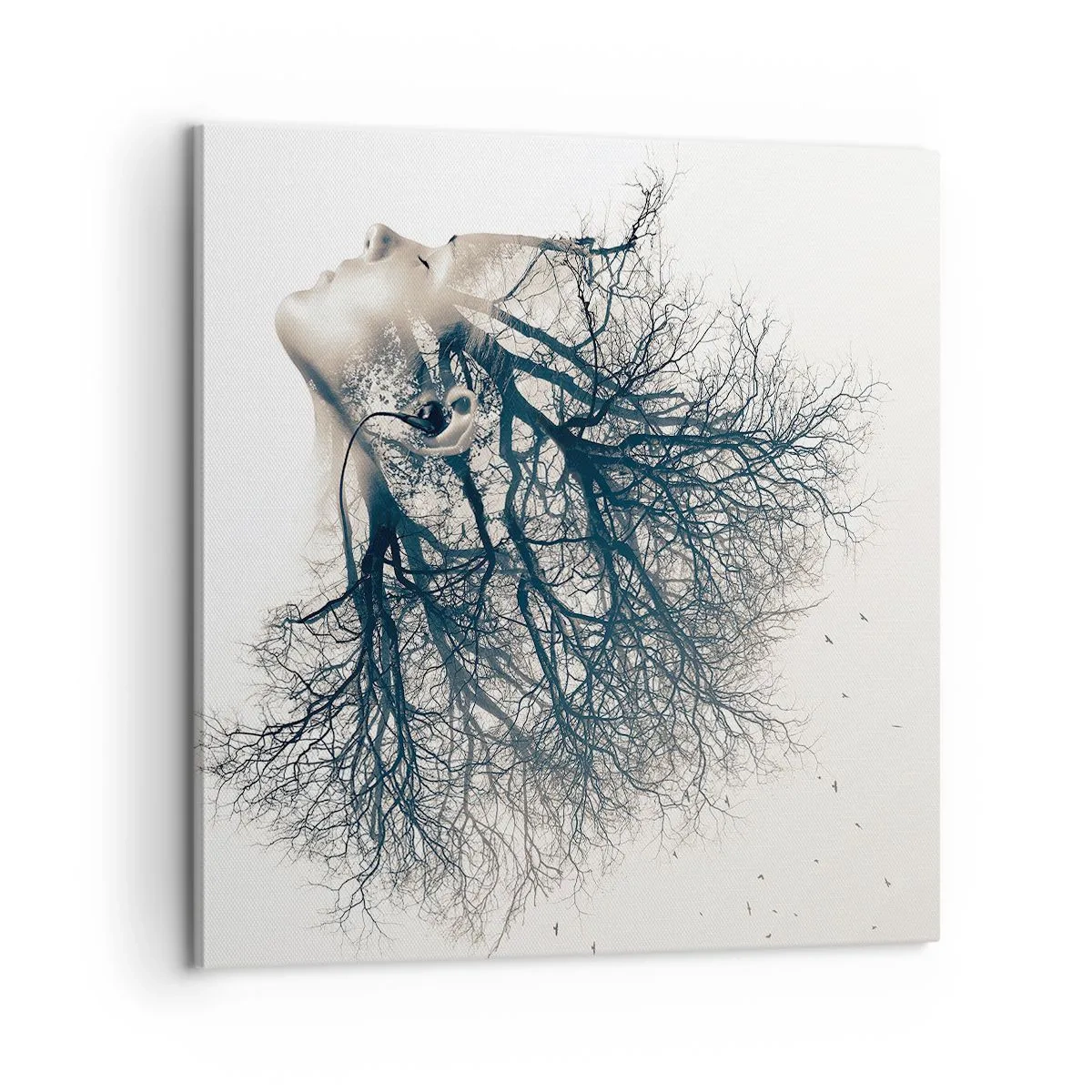 Canvastavla - Bild på duk - Lyssnar på trädens viskningar - 60x60 cm