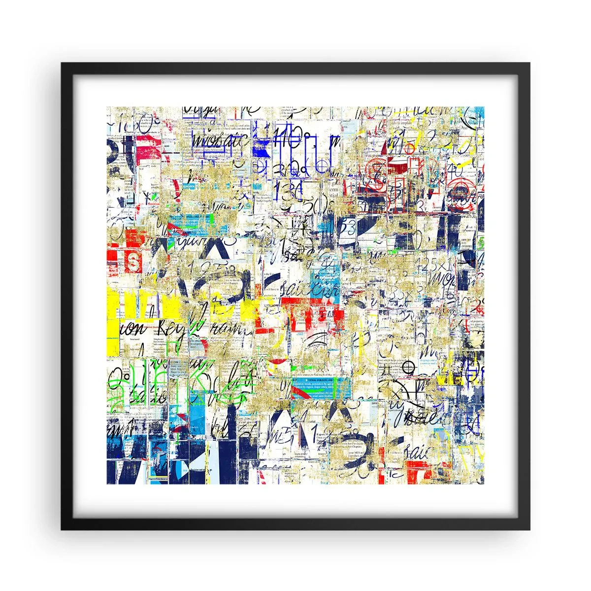 Affisch i svart ram - Helt enkelt gläder ögonen - 50x50 cm