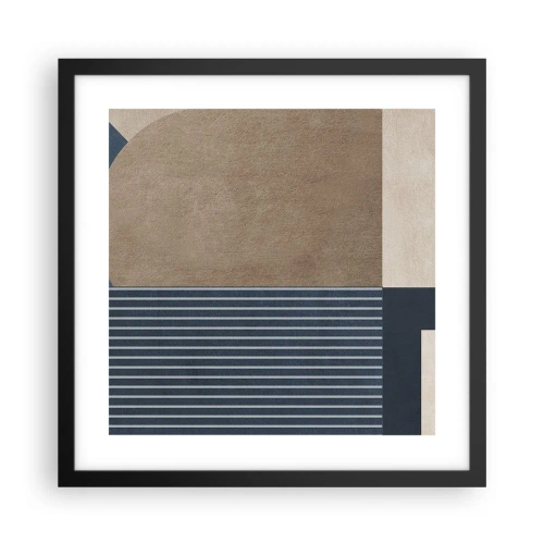 Affisch i svart ram - Komposition av enkelhet och rundhet - 40x40 cm
