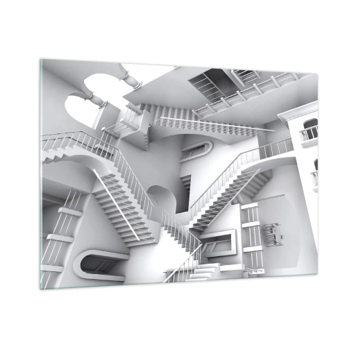 Glastavla - Bild på glas - Rummets paradoxer - 100x70 cm