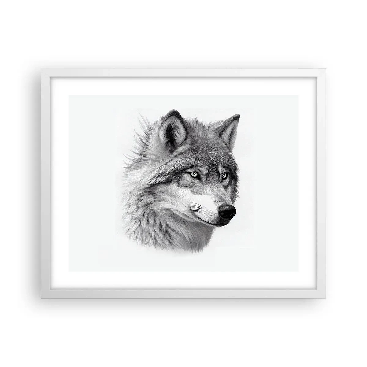 Affisch i vit ram - Alfa - utan tvekan - 50x40 cm