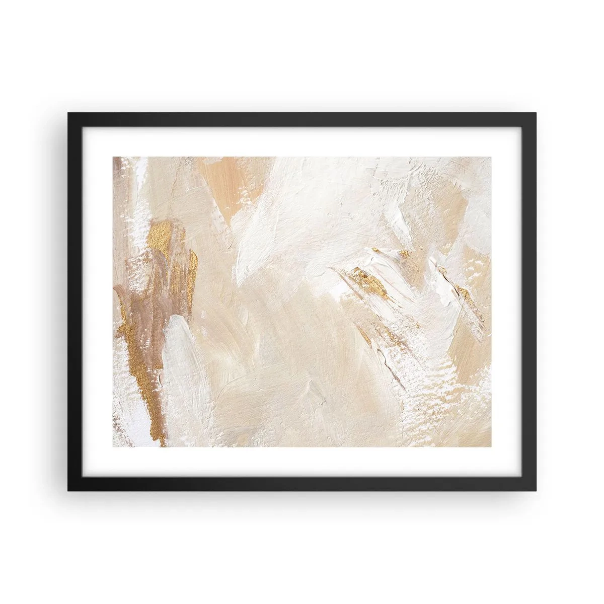 Affisch i svart ram - Pastellfärgad komposition - 50x40 cm