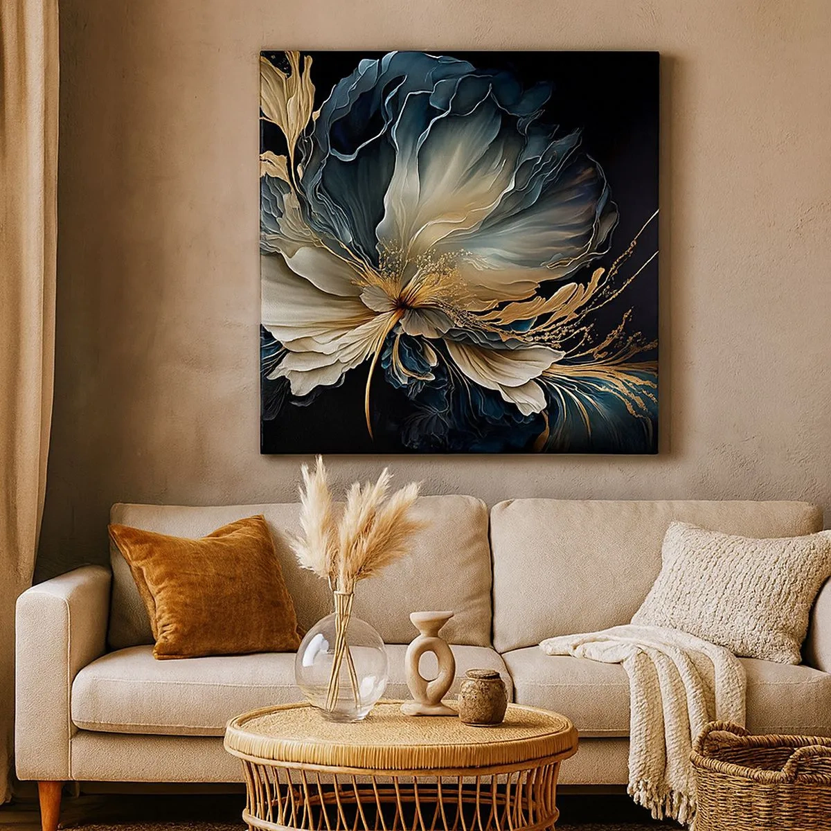 Canvastavla - Bild på duk - Sagolik ormbunksblomma - 30x30 cm