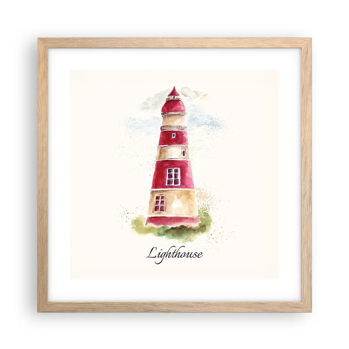 Affisch i ram av ljusek - Det är alltid något väder - 40x40 cm