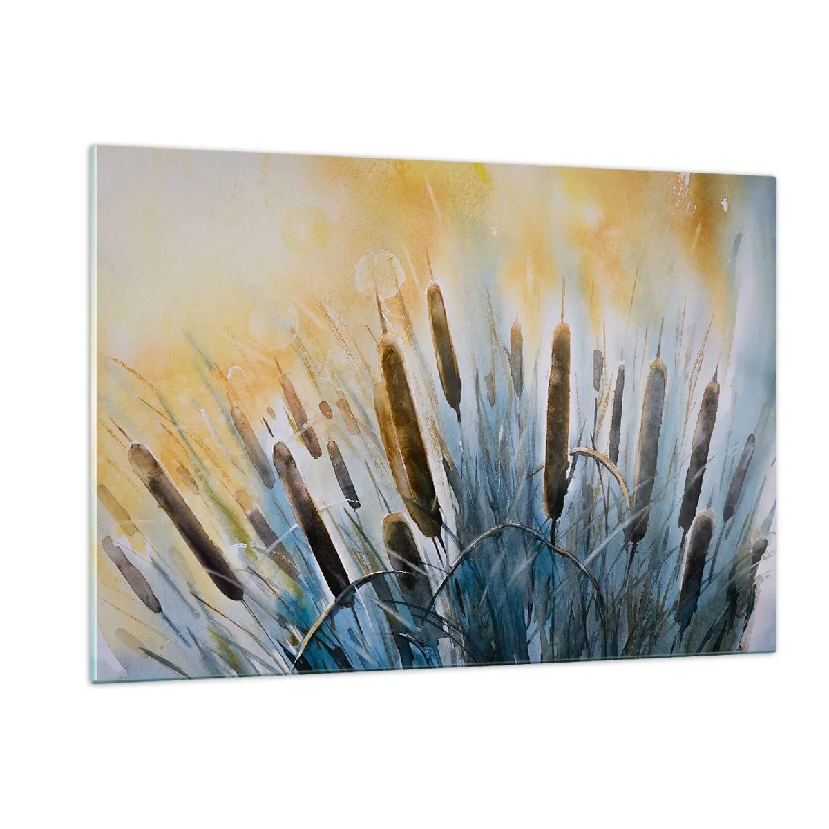 Glastavla - Bild på glas - Vattnets kyla, solens hetta - 120x80 cm