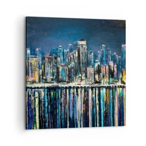 Canvastavla - Bild på duk - Ljuskaskad - 60x60 cm