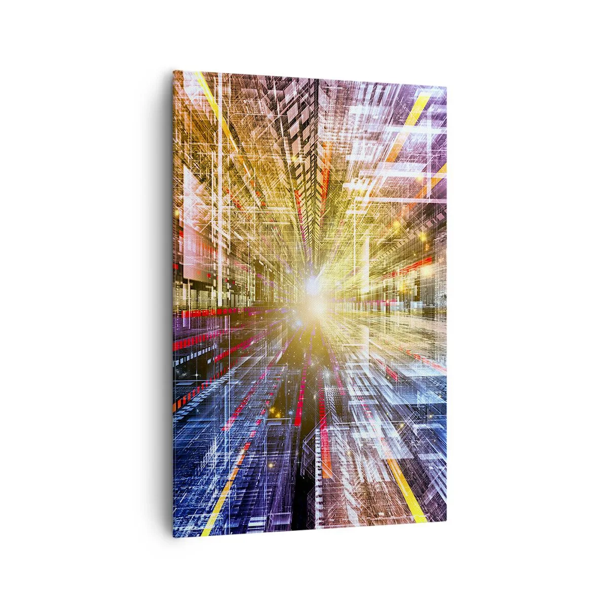 Canvastavla - Bild på duk - Ljuskorridor - 80x120 cm