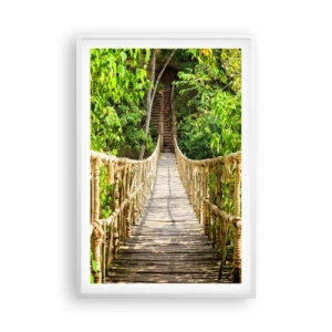 Affisch i vit ram - Upphängd i grönskan - 61x91 cm