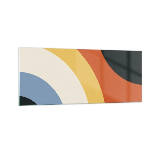 Glastavla - Bild på glas - Mot varandra - 100x40 cm