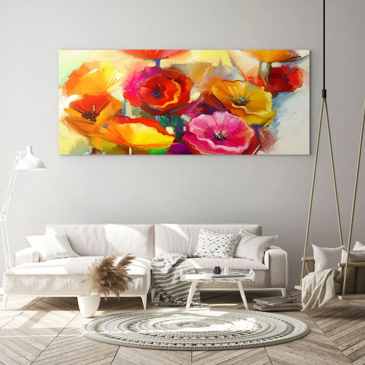 Glastavla - Bild på glas - Inte bara rött - 100x40 cm