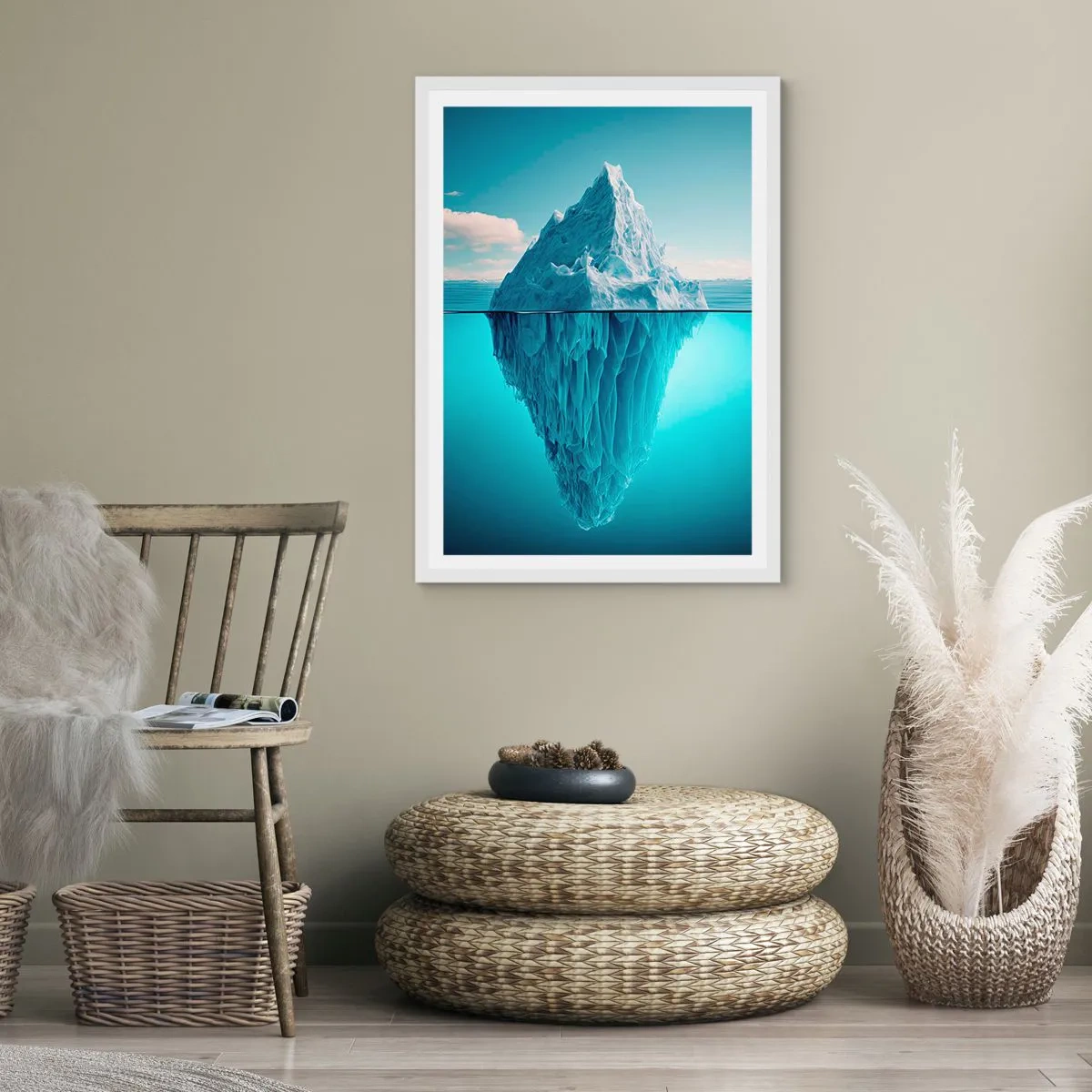 Affisch i vit ram - Isdrottning - 70x100 cm