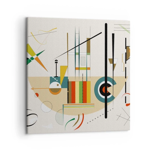 Canvastavla - Bild på duk - Så världen skrattar - 50x50 cm