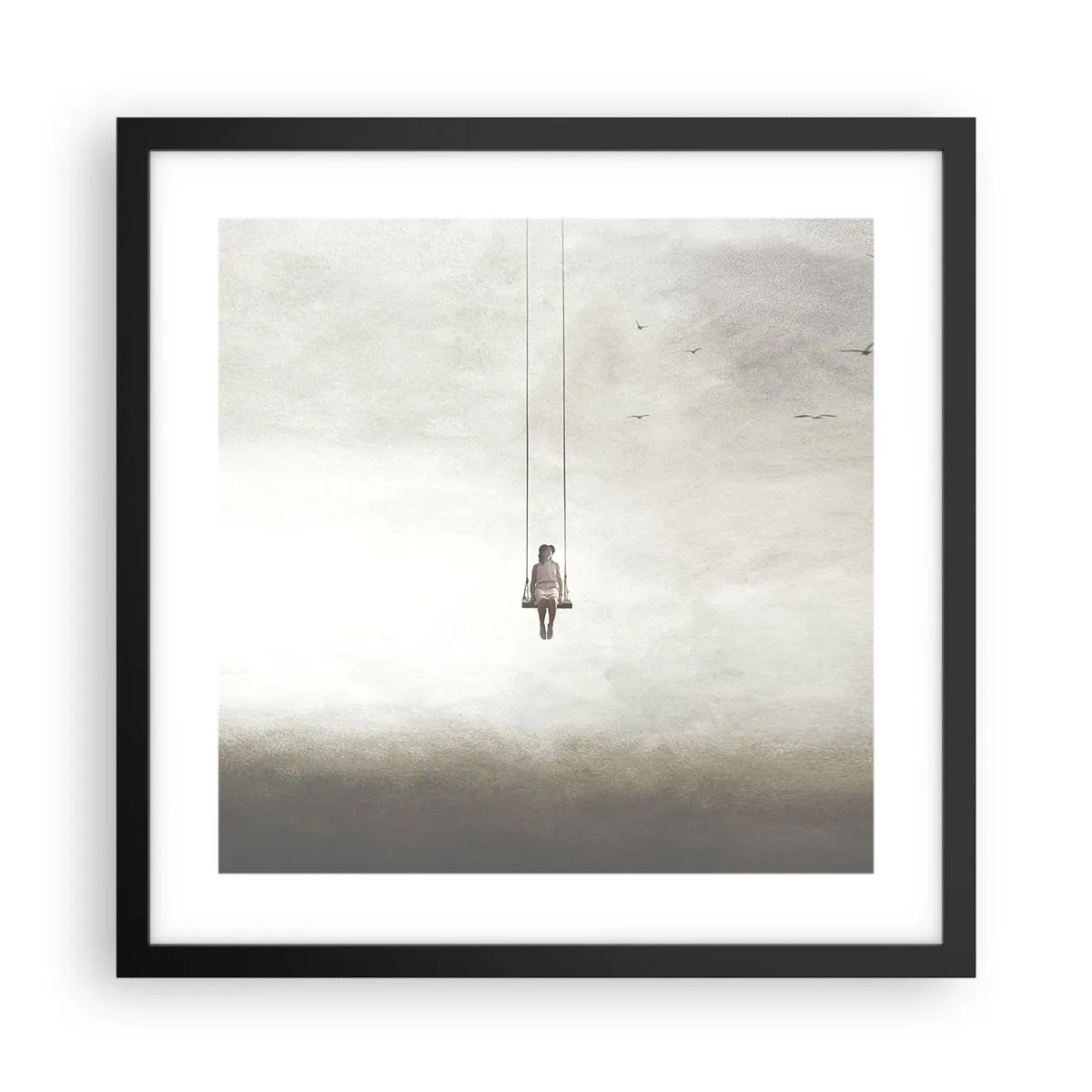Affisch i svart ram - Barn i oss - 40x40 cm