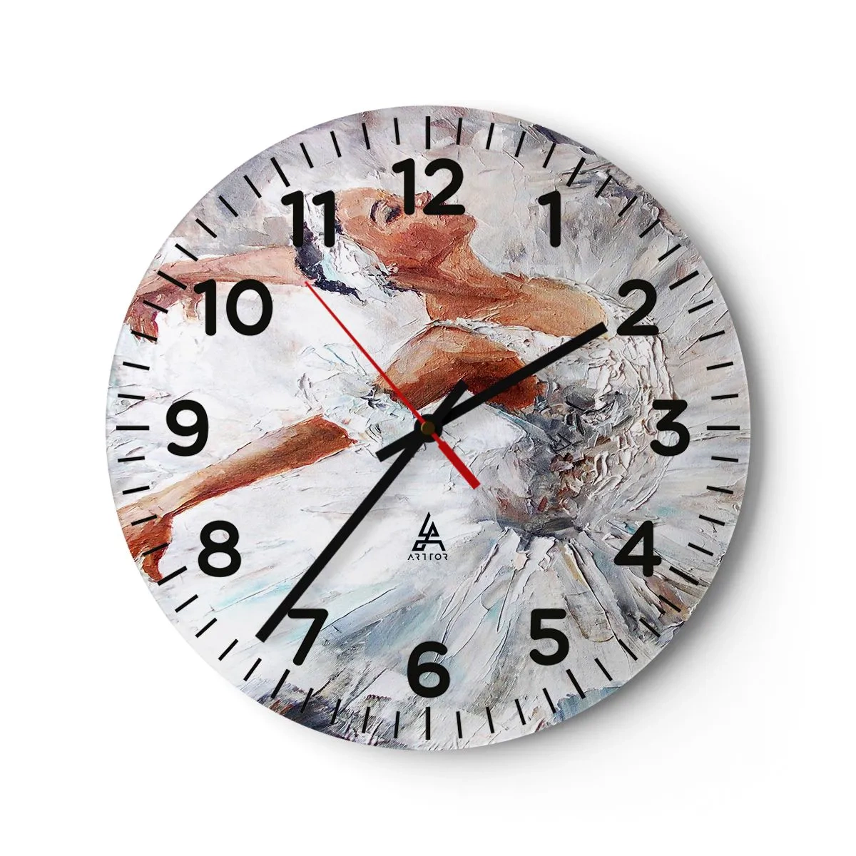 Väggklocka - Klocka på glas - Fin och lätt som tyll - 40x40 cm