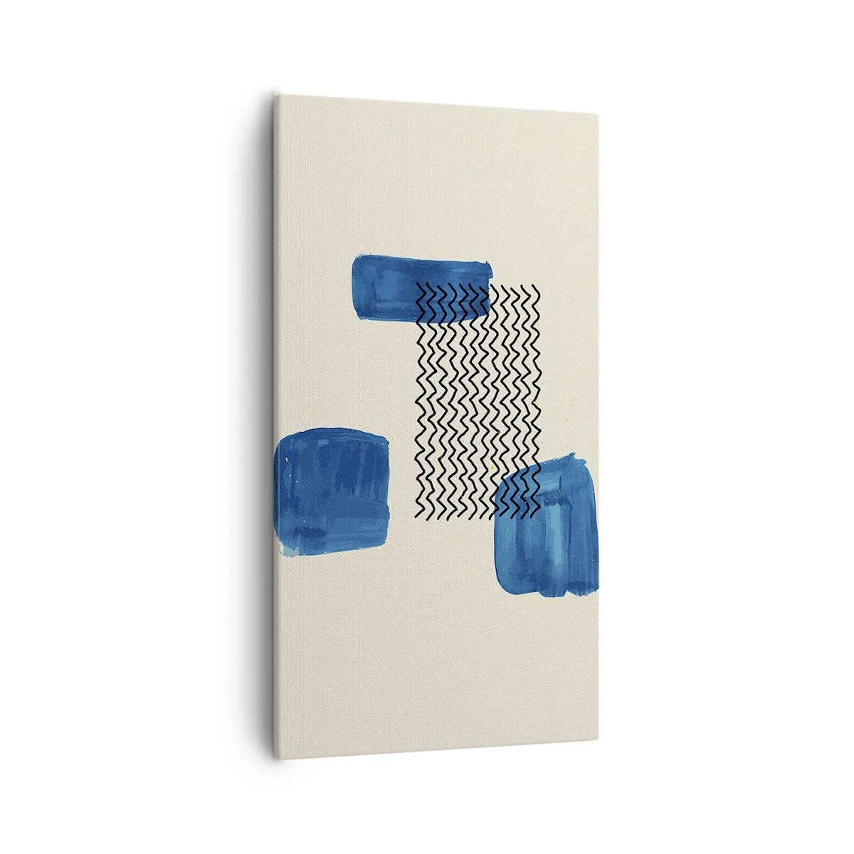 Canvastavla - Bild på duk - Abstrakt kvartett - 55x100 cm