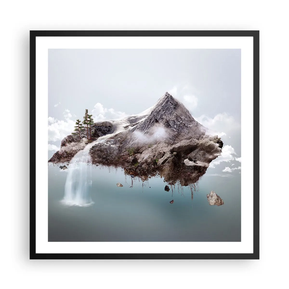 Affisch i svart ram - Med surrealistens öga - 60x60 cm