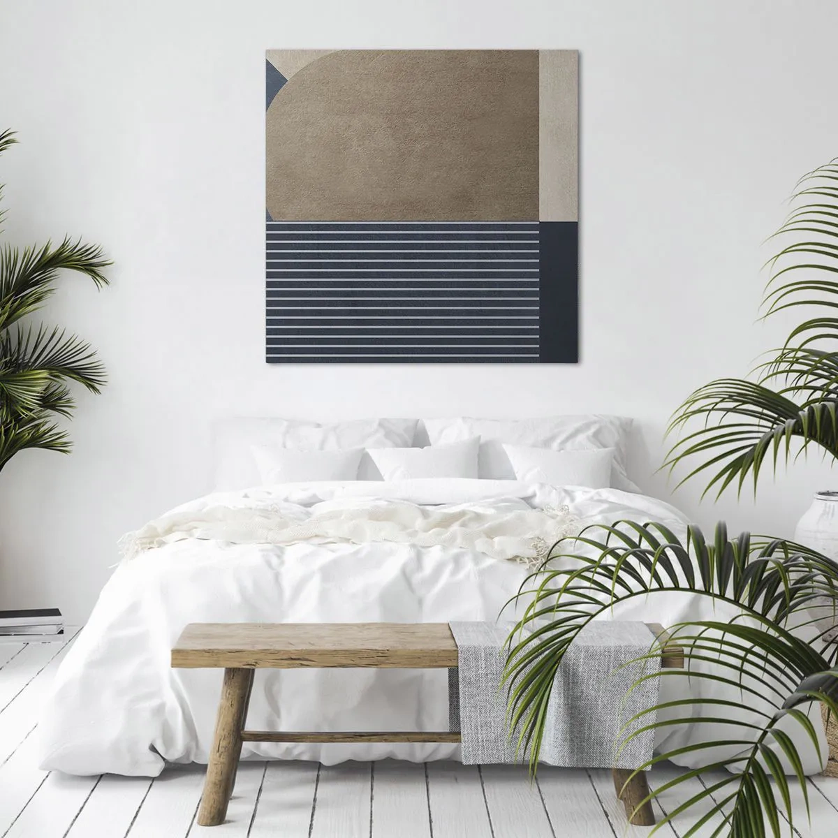 Canvastavla - Bild på duk - Komposition av enkelhet och rundhet - 40x40 cm