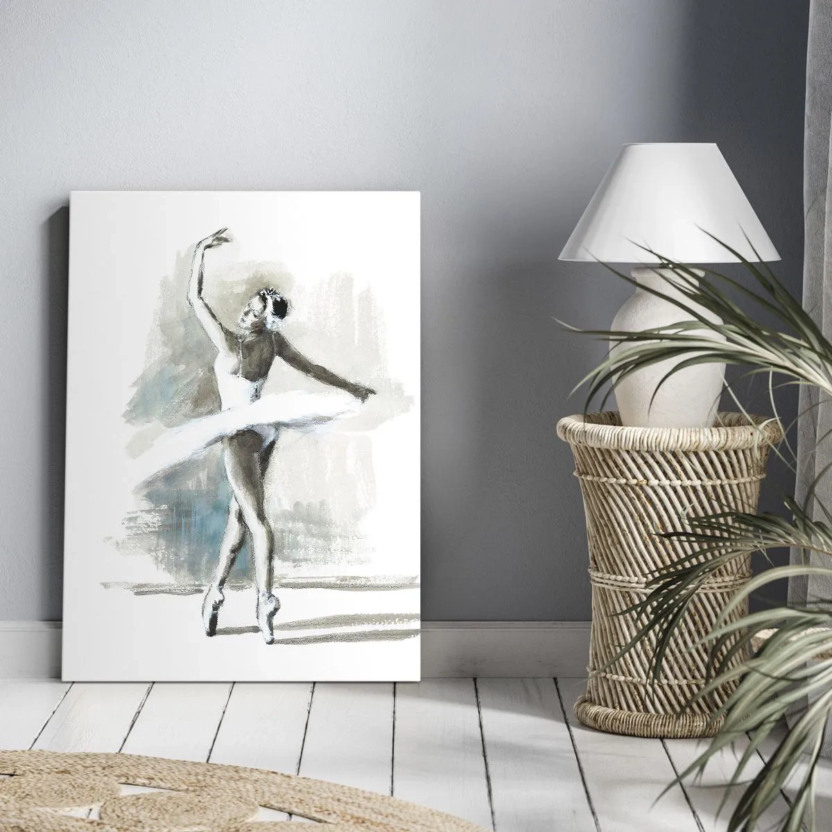 Canvastavla - Bild på duk - Förtrollad i en svan - 50x70 cm