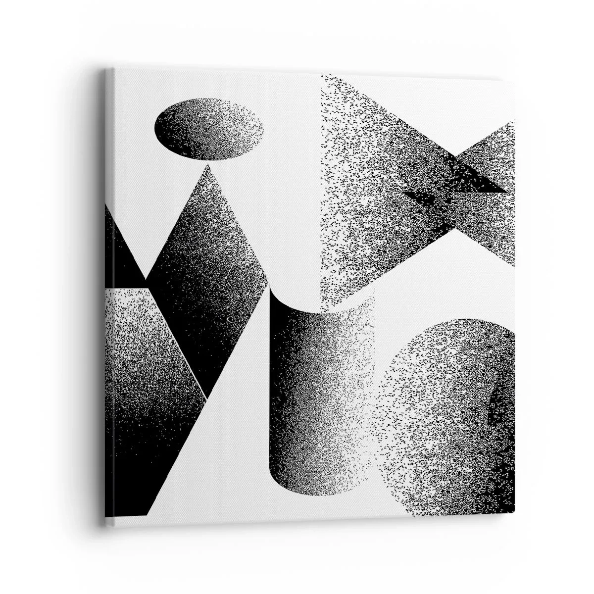 Canvastavla - Bild på duk - Vinklar och ovaler - 30x30 cm