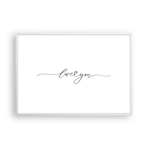 Affisch i vit ram - Svart på vitt - 100x70 cm