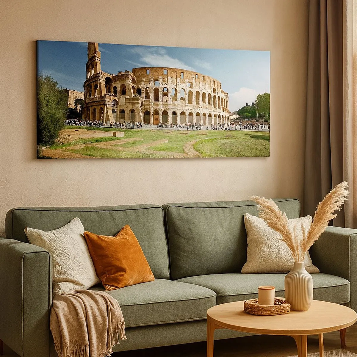 Canvastavla - Bild på duk - Vapnets klang hörs fortfarande - 100x40 cm