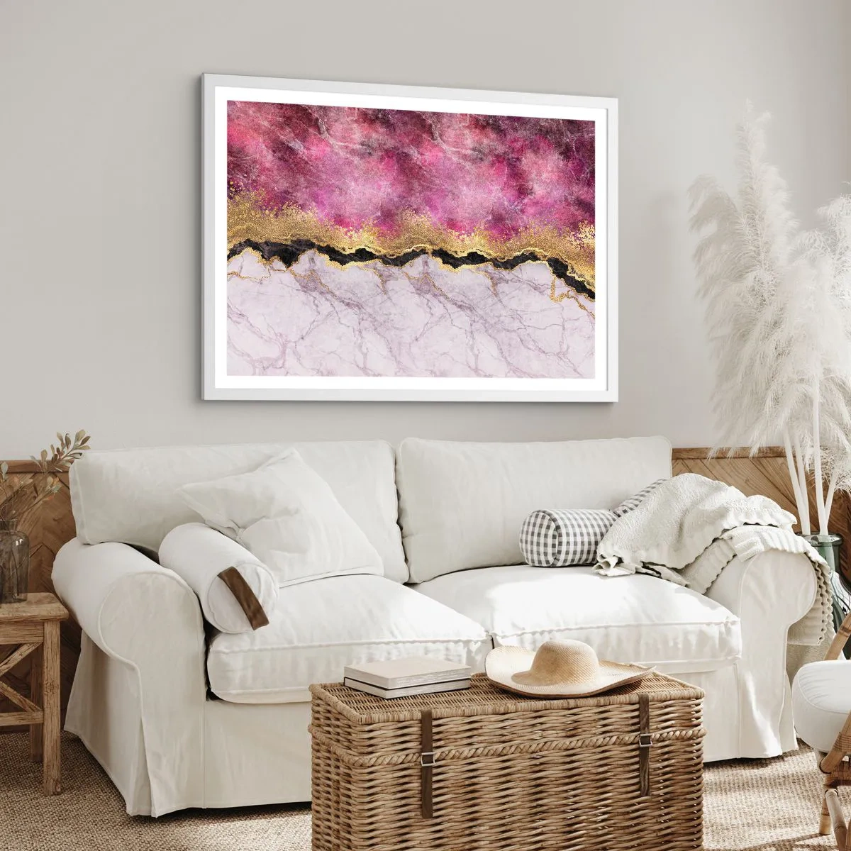 Affisch i vit ram - På gränsen - 100x70 cm