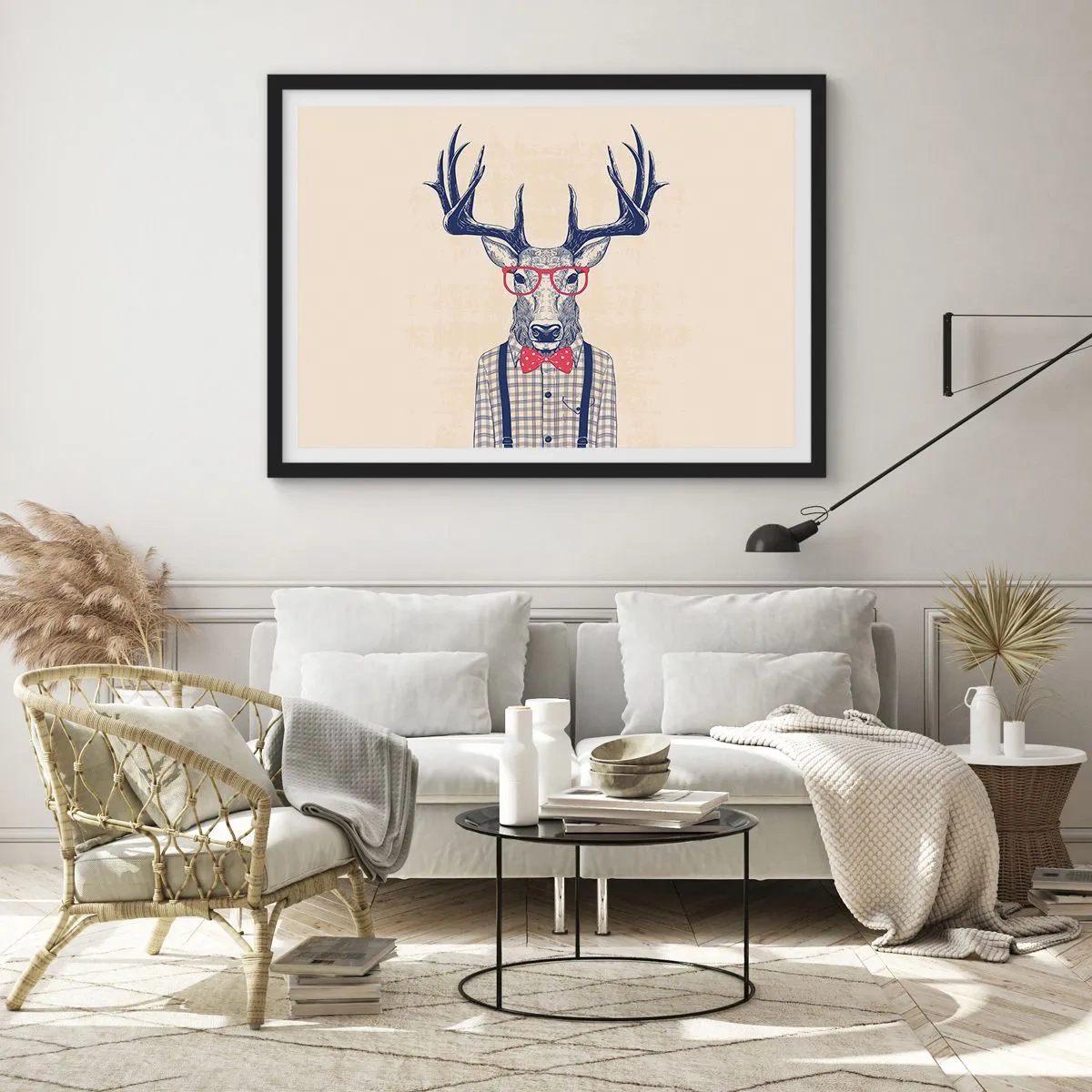 Affisch i svart ram - Rolig extravagans - 100x70 cm