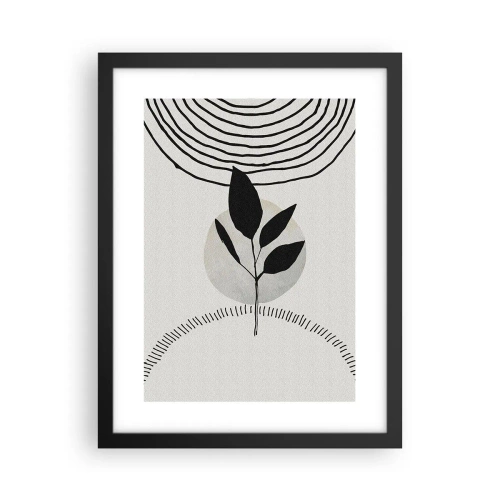 Affisch i svart ram - Komposition: naturens ritualer - 30x40 cm