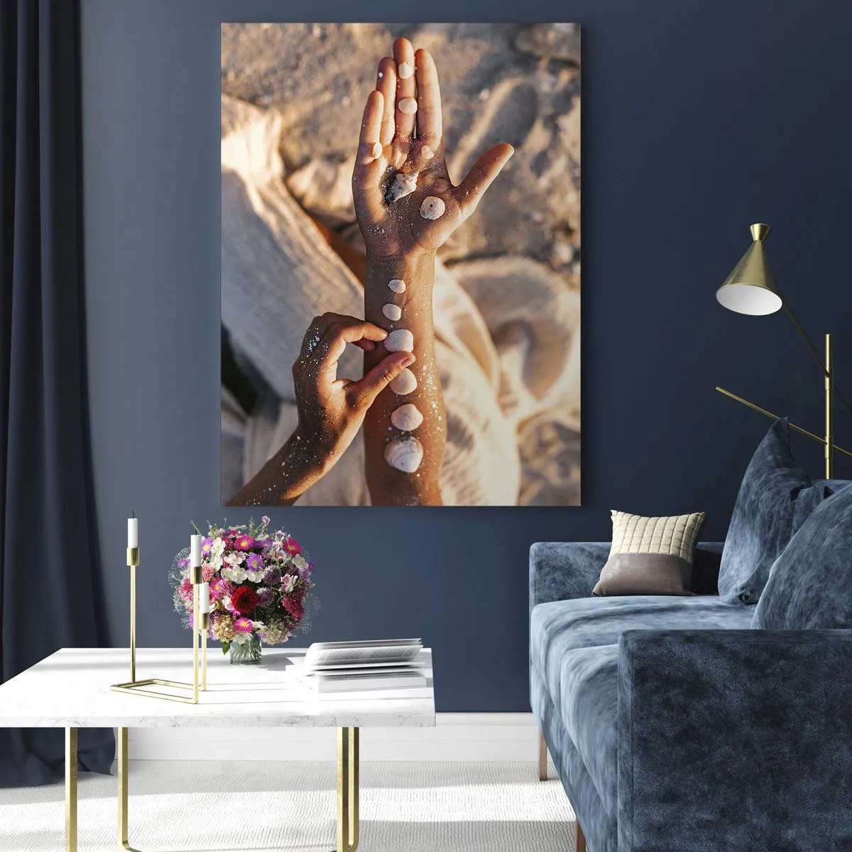 Glastavla - Bild på glas - Skönhet inom handens räckvidd - 80x120 cm