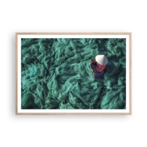 Affisch i ram av ljusek - I nätens hav - 100x70 cm